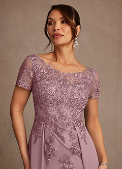 Azazie Alva Mother of the Bride Dresses Dusty Rose A-Line Lace Dress image6