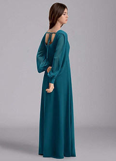 Azazie Bondi Junior Klänning av A-Line i Chiffong Blouson image6