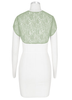 front Azazie Lucinda Lace Wrap