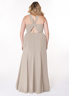 Azazie Rue Bridesmaid Dresses Frost A-Line Halter Chiffon Dress image8