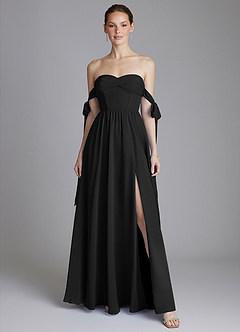 Azazie Ayanna Suknie dla druhen Linia A Zza ramienia Szyfon Do ziemi Sukienka image1