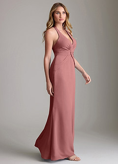 Azazie Valerie Bridesmaid Dresses Amethyst Mermaid Pleated Chiffon Dress image4
