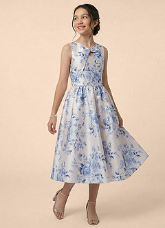 Azazie Brielle Junior Formal Klä av A-Line i Matt satäng image2