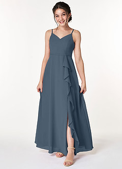 Azazie Naeem Junior Neptune A-Line Ruched Chiffon Dress image1