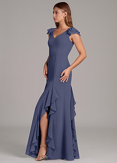 Azazie Nessa Bridesmaid Dresses Stormy A-Line Chiffon Dress image5