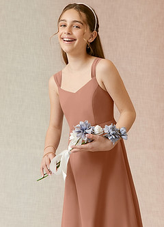 Azazie Denice Junior Bronzer A-Line Chiffon Dress image6