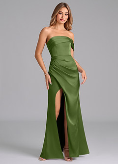 Azazie Lisbeth Bridesmaid Dresses Juniper Mermaid Off the Shoulder Stretch Satin Convertible Dress image4
