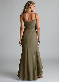 Azazie Summer Final Sale Amethyst Mermaid Scoop Cowl Chiffon Dress image2