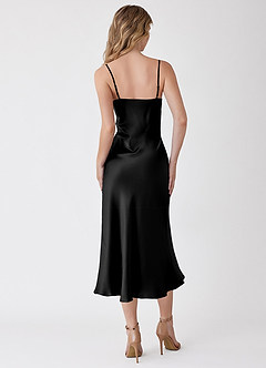 Thalassa Black 100% Washable Silk Slip Dress image4