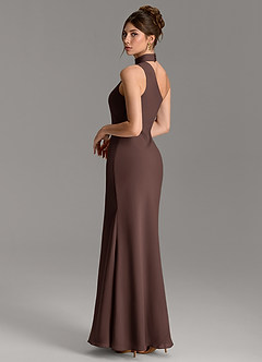 Azazie Seona Bridesmaid Dresses Ganache Mermaid One Shoulder Chiffon Dress image5