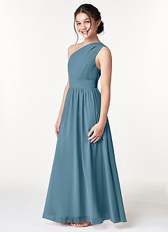 Azazie Molly Junior Bermuda A-Line Pleated Chiffon Dress image5