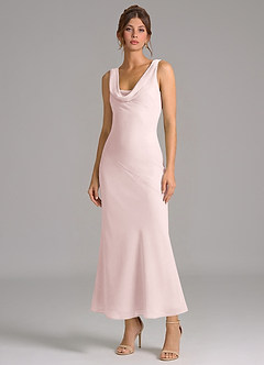 Azazie Rylina Abiti da Damigella Abito Sirena in Chiffon Plissettato Rosa Rossore image3