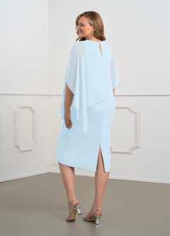 Azazie Sparrow Mother of the Bride Dresses Sky Blue Sheath Sequins Chiffon Dress image2