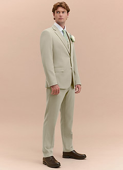 front James Tan Structured Stretch 3-piece suit