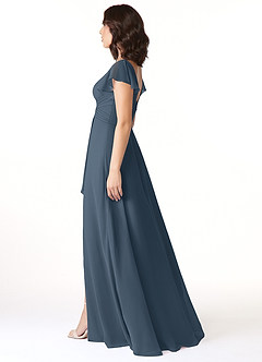 Azazie Omari Bridesmaid Dresses Neptune A-Line Chiffon Dress image3