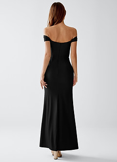 Crala Black Stretch Knit Maxi Dress image2