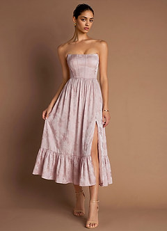 Floria Soft Pink Midi Dress image1