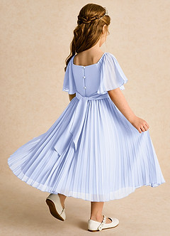 Azazie Gisele Abiti da Ragazza di Fiori Abito A-Line in Chiffon Plissettato Lavanda image3