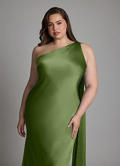 Azazie Juniper Bridesmaid Dresses Juniper Mermaid One Shoulder Stretch Satin Dress image12