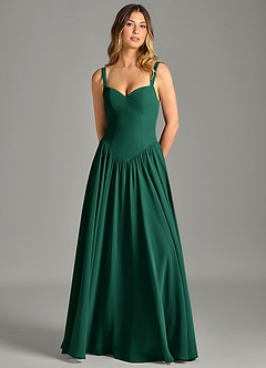 Azazie Evadina Suknie dla druhen Linia A Gorset Szyfon Do ziemi Sukienka image5