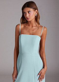 Azazie Wren Bridesmaid Dresses Mist A-Line Side Slit Chiffon Convertible Dress image2