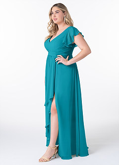 Azazie Omari Bridesmaid Dresses Jade A-Line Chiffon Dress image9