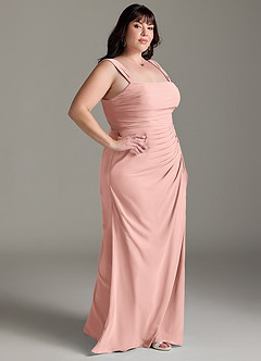 Azazie Jesaphine Bridesmaid Dresses Rosette Sheath Bow Chiffon Dress image10