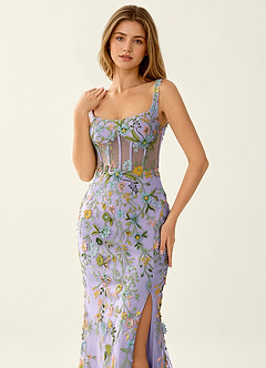 Posey Lilac Lace Mermaid Prom Dress image5