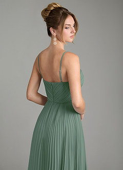 Azazie Teagan Bridesmaid Dresses Eucalyptus A-Line Sweetheart Neckline Chiffon Dress image6