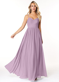 Azazie Lisbon Bridesmaid Dresses Wisteria A-Line Sweetheart Neckline Chiffon Dress image3
