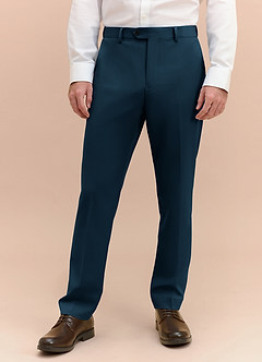 front James Dark Navy Structured Stretch Dress Pants