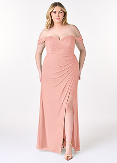 Azazie Tessa Bridesmaid Dresses Rosette Sheath Sweetheart Off-The-Shoulder Mesh Convertible Dress image8