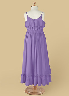 Azazie Karmen Blumenmädchenkleider A-Linie Gestreift Chiffon Kleid Tahiti image10