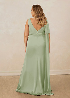 Christian Siriano Bridal for Azazie 1011 Bridesmaid Dresses Plunging Stretch Satin Mermaid Dress image19
