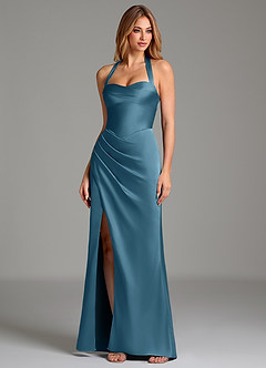 Azazie Serenity Bridesmaid Dresses Bermuda Mermaid Sweetheart Neckline Stretch Satin Dress image4