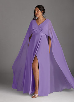 Azazie Isa Mother of the Bride Dresses Tahiti A-Line V-Neck Pleated Chiffon Dress image10