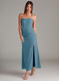 Azazie Leonis Abiti da Damigella Abito Convertibile Sirena in Chiffon Senza Cinturino Bermuda image7