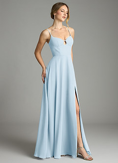 Azazie Audreana Final Sale Sky Blue A-Line Sweetheart Neckline Chiffon Dress image5