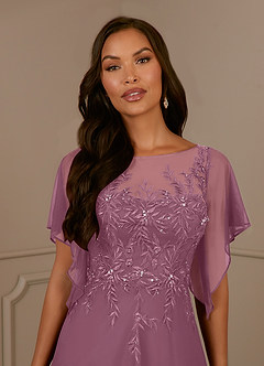Azazie Cavell Mother of the Bride Dresses Vintage Mauve A-Line Sequins Mesh Dress image6
