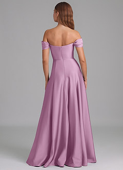 Azazie Seriana Bridesmaid Dresses Wisteria A-Line Off the Shoulder Stretch Satin Convertible Dress image5