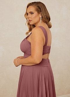 Christian Siriano Bridal for Azazie 1009 Bridesmaid Dresses Desert Rose A-Line Pleated Chiffon Dress image10