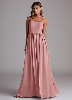 Azazie Calianna Bridesmaid Dresses Dusty Rose A-Line Off the Shoulder Chiffon Convertible Dress image4