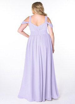 Azazie Lianne Bridesmaid Dresses Lilac A-Line Off the Shoulder Chiffon Dress image8