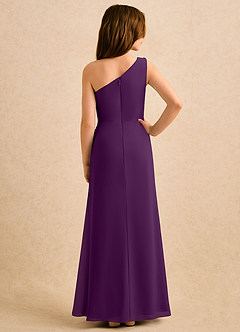 Azazie Sophie Girls Formal Jurken voor bloemenmeisjes Kolom Jurk van Chiffon One-Shoulder Druif image3