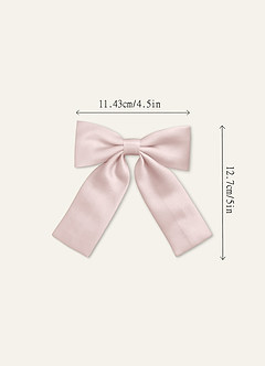 front Girls Matte Satin Bow Hair Clip