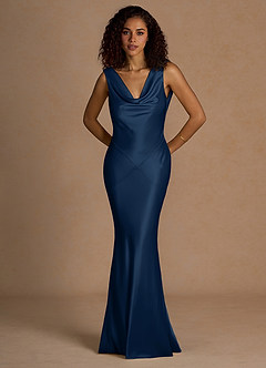 Kastra Navy Open Back Maxi Dress image2