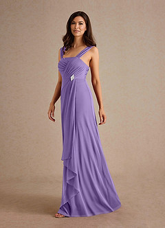 Azazie Clinton Mother of the Bride Dresses Tahiti A-Line Pleated Mesh Dress image6