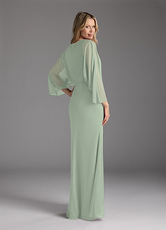Azazie Ysabella Mother of the Bride Dresses Dusty Sage Mermaid Pleated Mesh Dress image10
