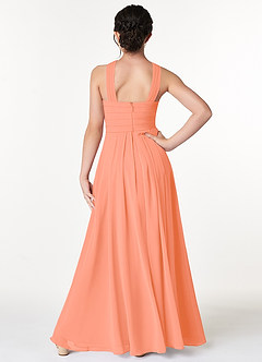 Azazie Kaleigh Junior A-Linie Plissee Chiffon Kleid Agave image2