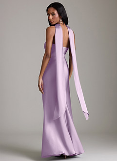 Azazie Saylor Bridesmaid Dresses Frosted Lilac Mermaid Strapless Stretch Satin Dress image8